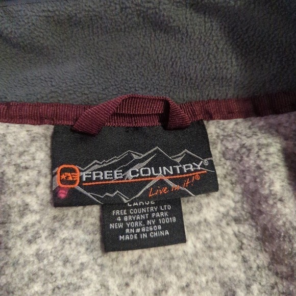 Free Country Men's Sweater Fleece Utility Jacket Large - Picture 7 of 11